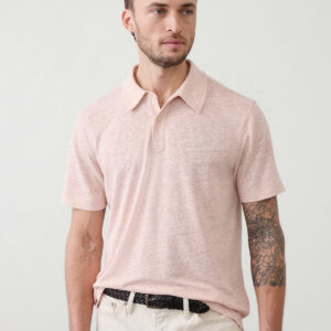 Витрина slim fit linen blend polo