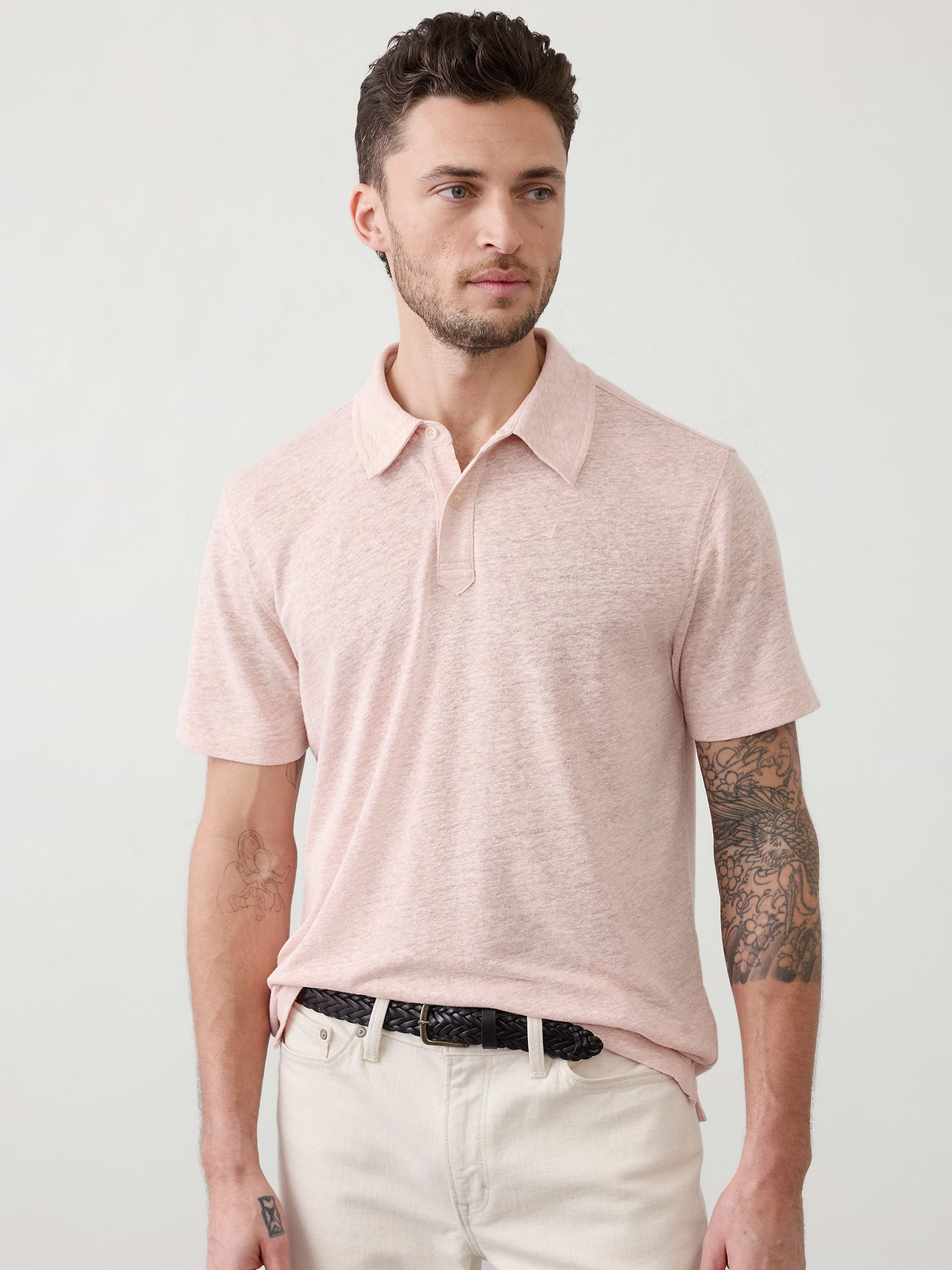 slim fit linen blend polo slim fit linen blend polo