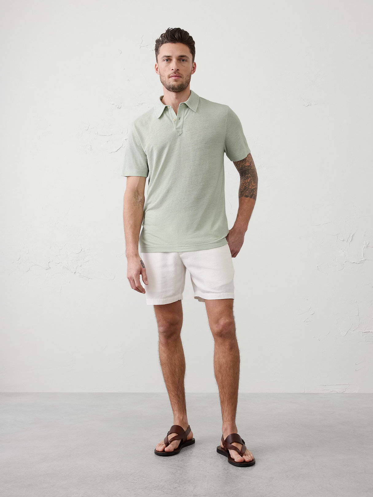 slim fit linen blend polo slim fit linen blend polo