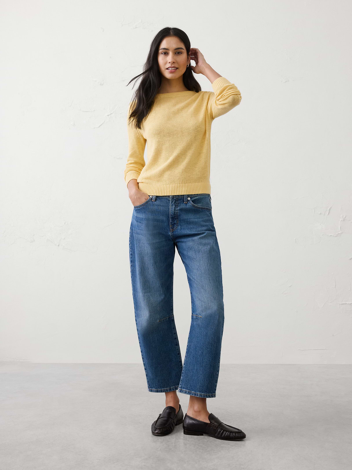 ramie cotton pointelle sweater ramie cotton pointelle sweater