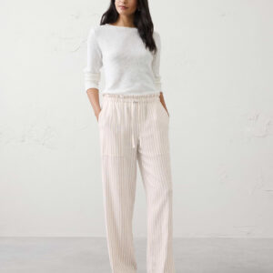 Витрина straight mid rise linen blend pull on pant