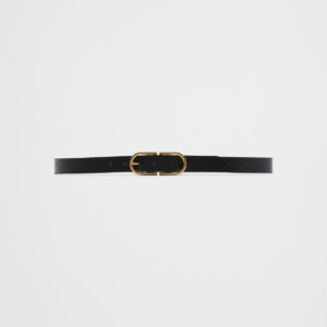 oval buckle leather belt