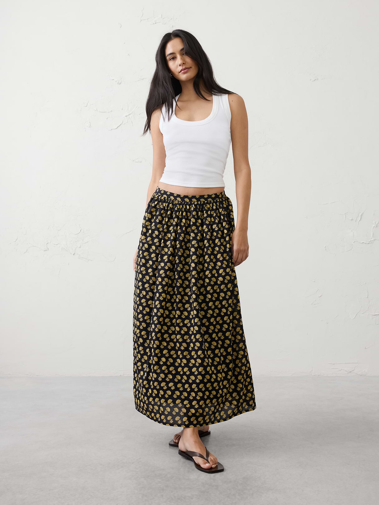 voile long midi skirt voile long midi skirt