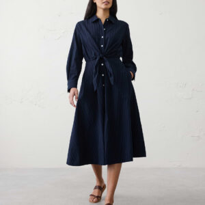 Витрина wrap tie midi shirtdress