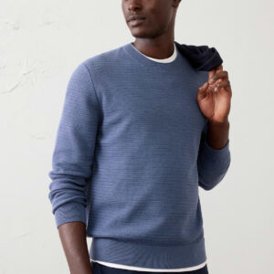 Home textured crew neck sweater