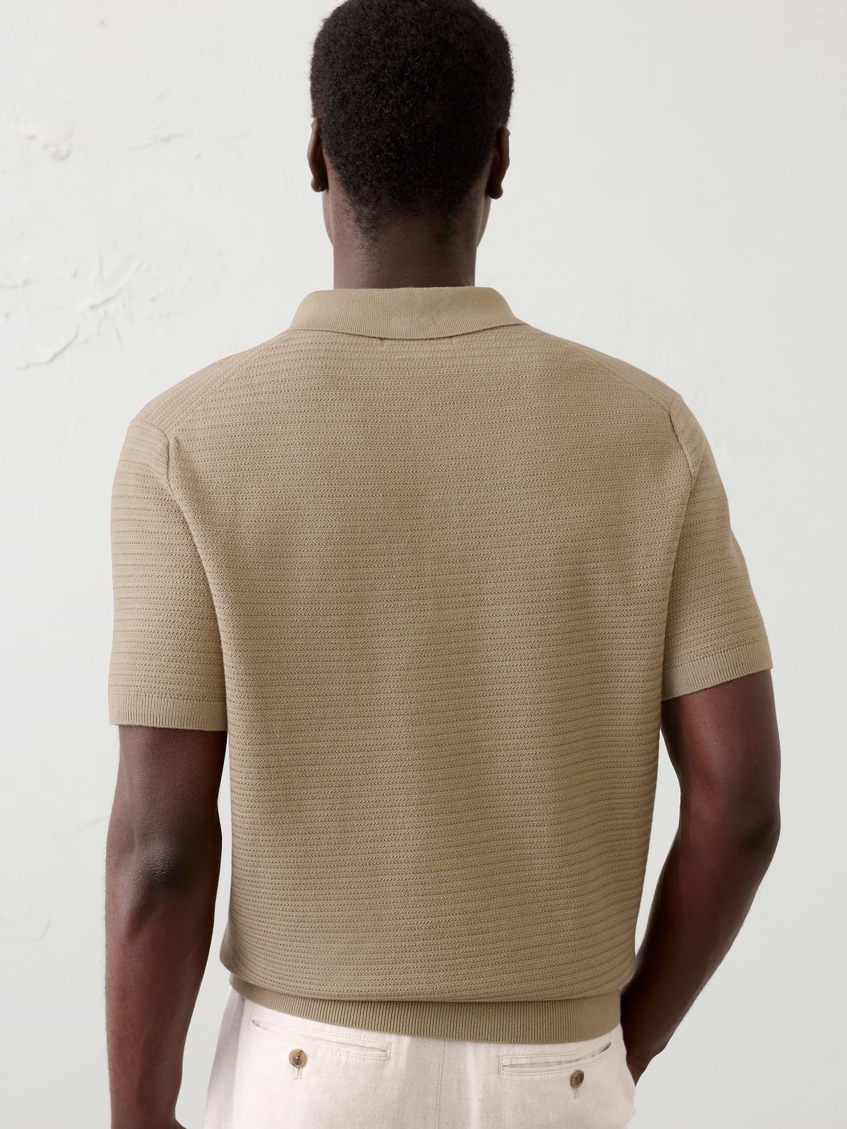 refined textured sweater polo refined textured sweater polo