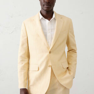 linen blend suit jacket