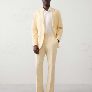 Home linen blend suit trouser