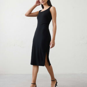 Витрина side shirred tank midi dress