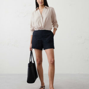 Витрина linen blend surplice short top