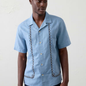 Home standard fit embroidered resort shirt