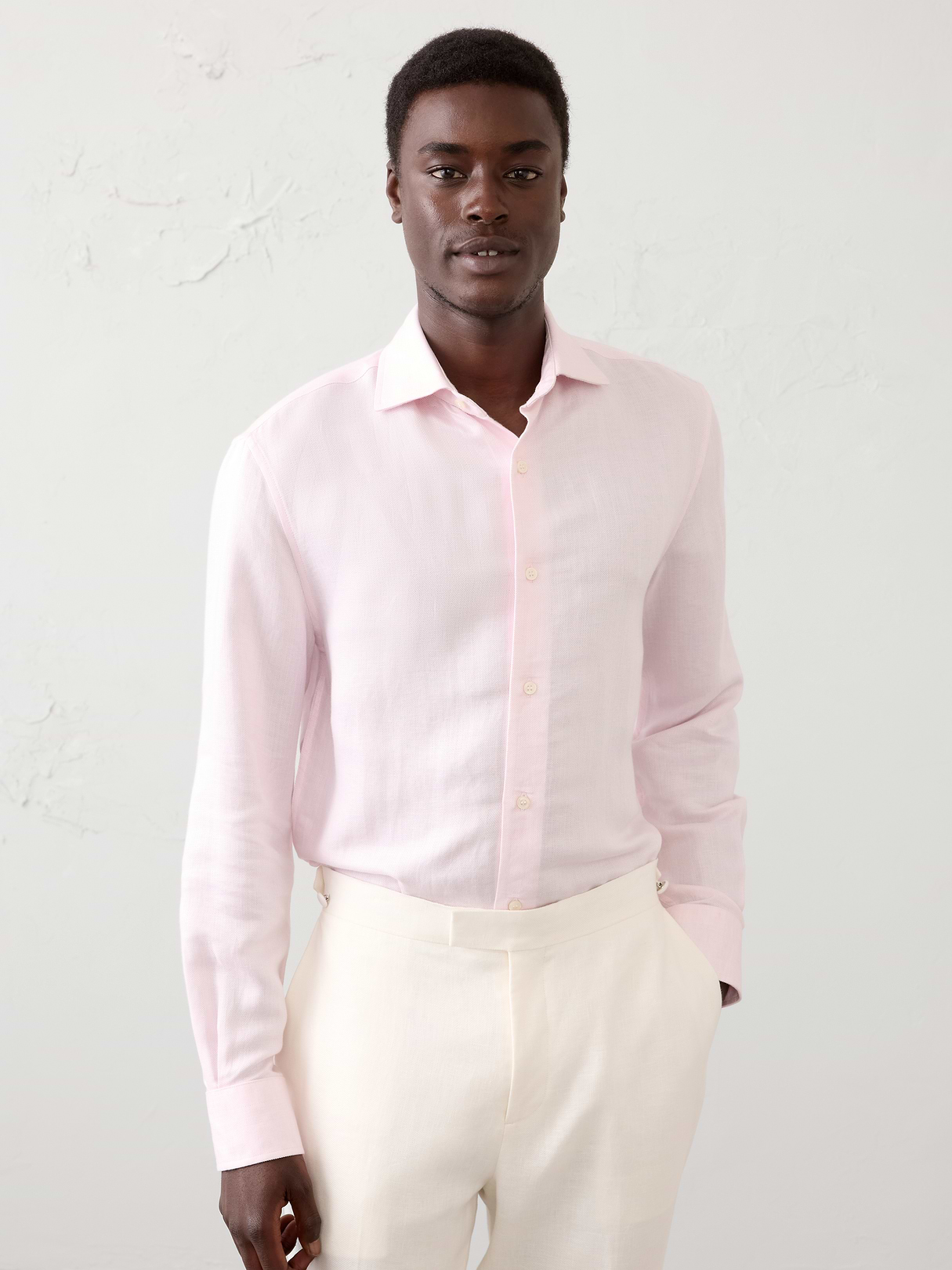 slim fit linen blend dress shirt slim fit linen blend dress shirt