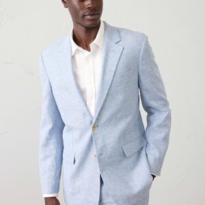 linen blend herringbone suit jacket