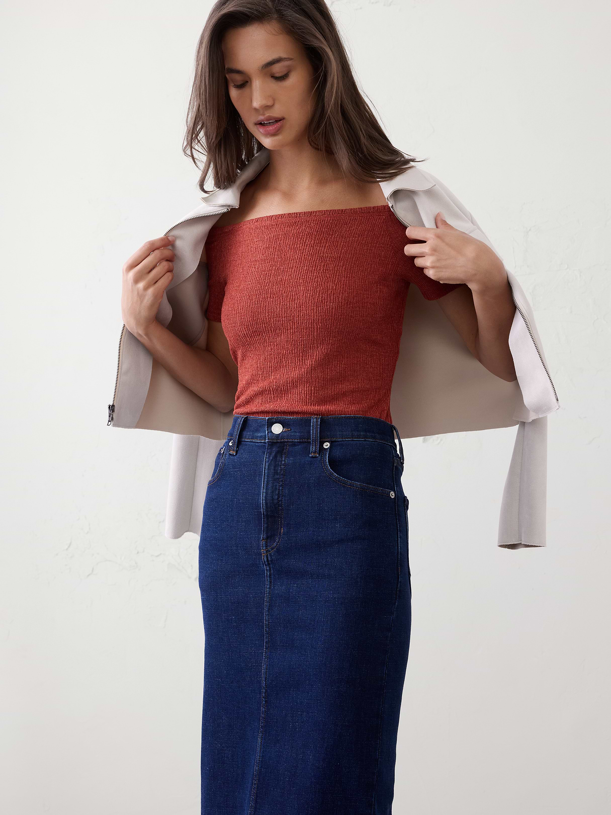 off shoulder jacquard crinkle top off shoulder jacquard crinkle top