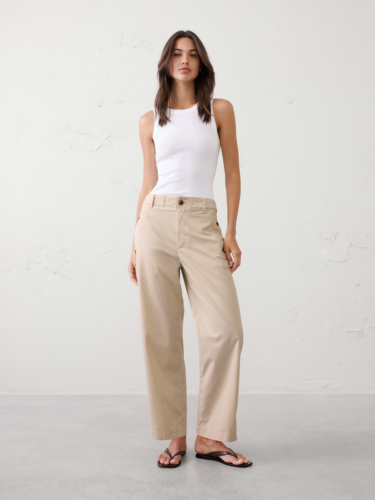 straight high rise utility twill pant straight high rise utility twill pant
