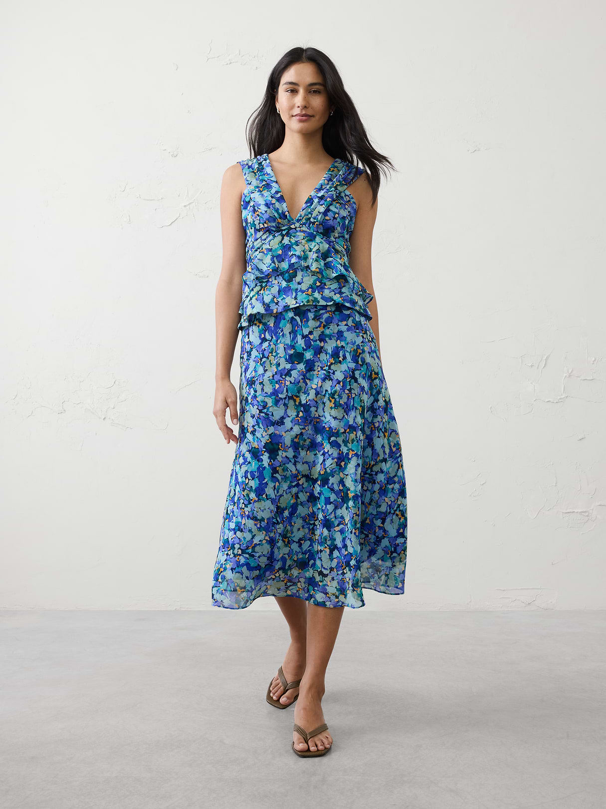 gathered ruffle cropped top gathered ruffle cropped top