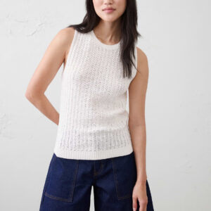 Витрина cotton blend textured sweater tank