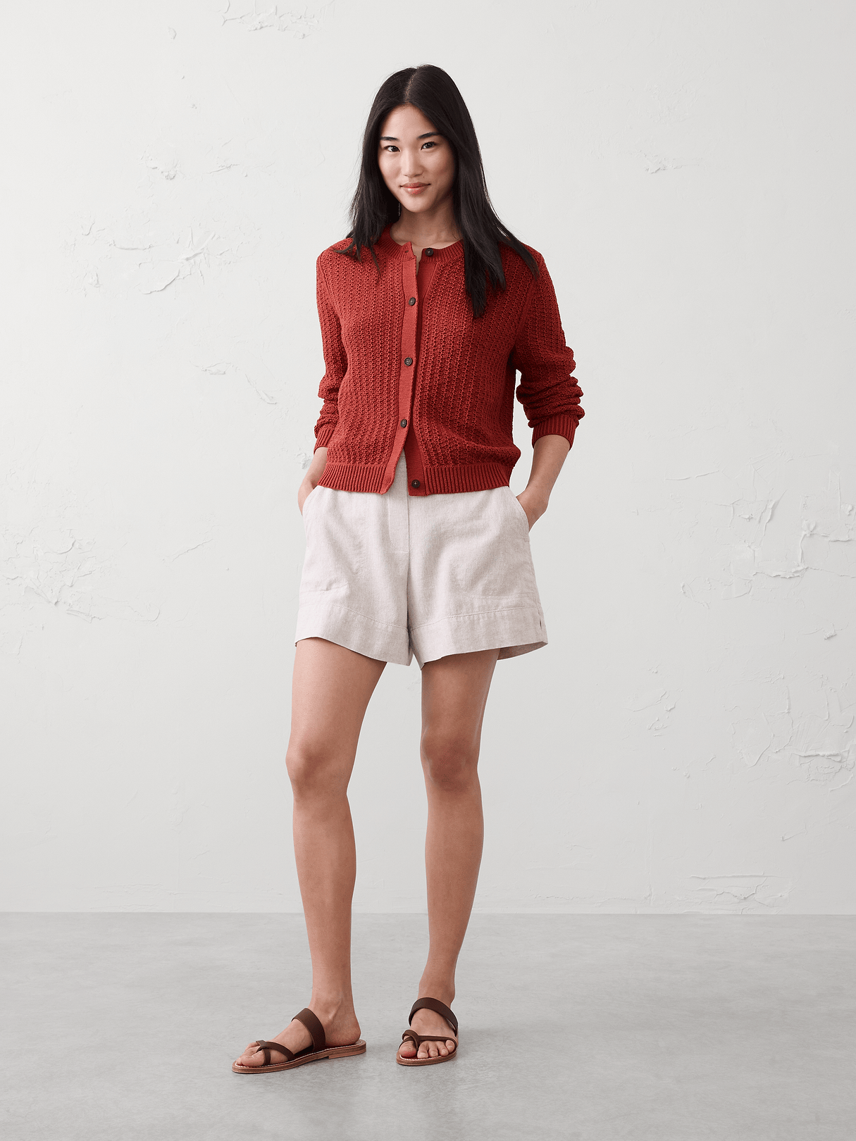 cotton blend textured cardigan cotton blend textured cardigan