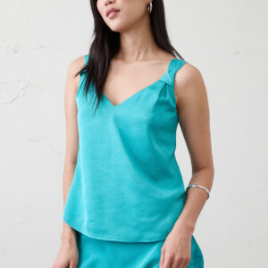 Витрина knotted v neck top