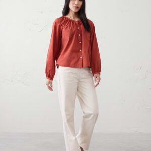voile puff sleeve shirt