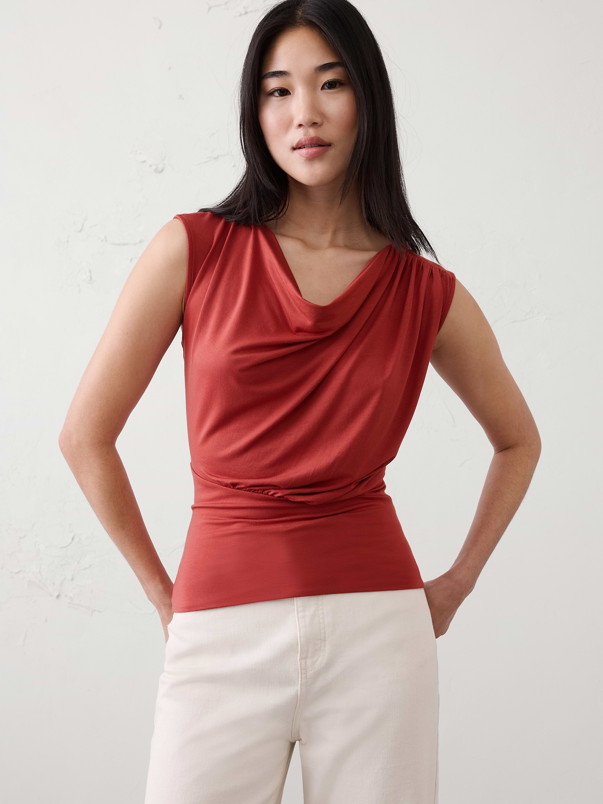 jersey draped asymmetrical top jersey draped asymmetrical top