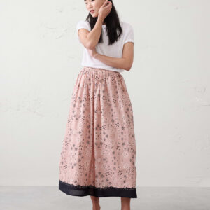 voile long midi skirt