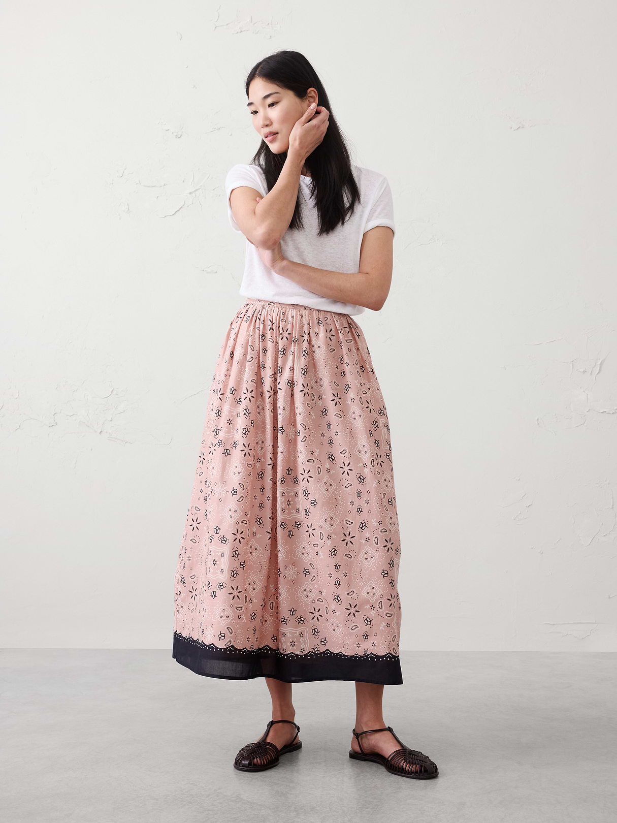 voile long midi skirt voile long midi skirt