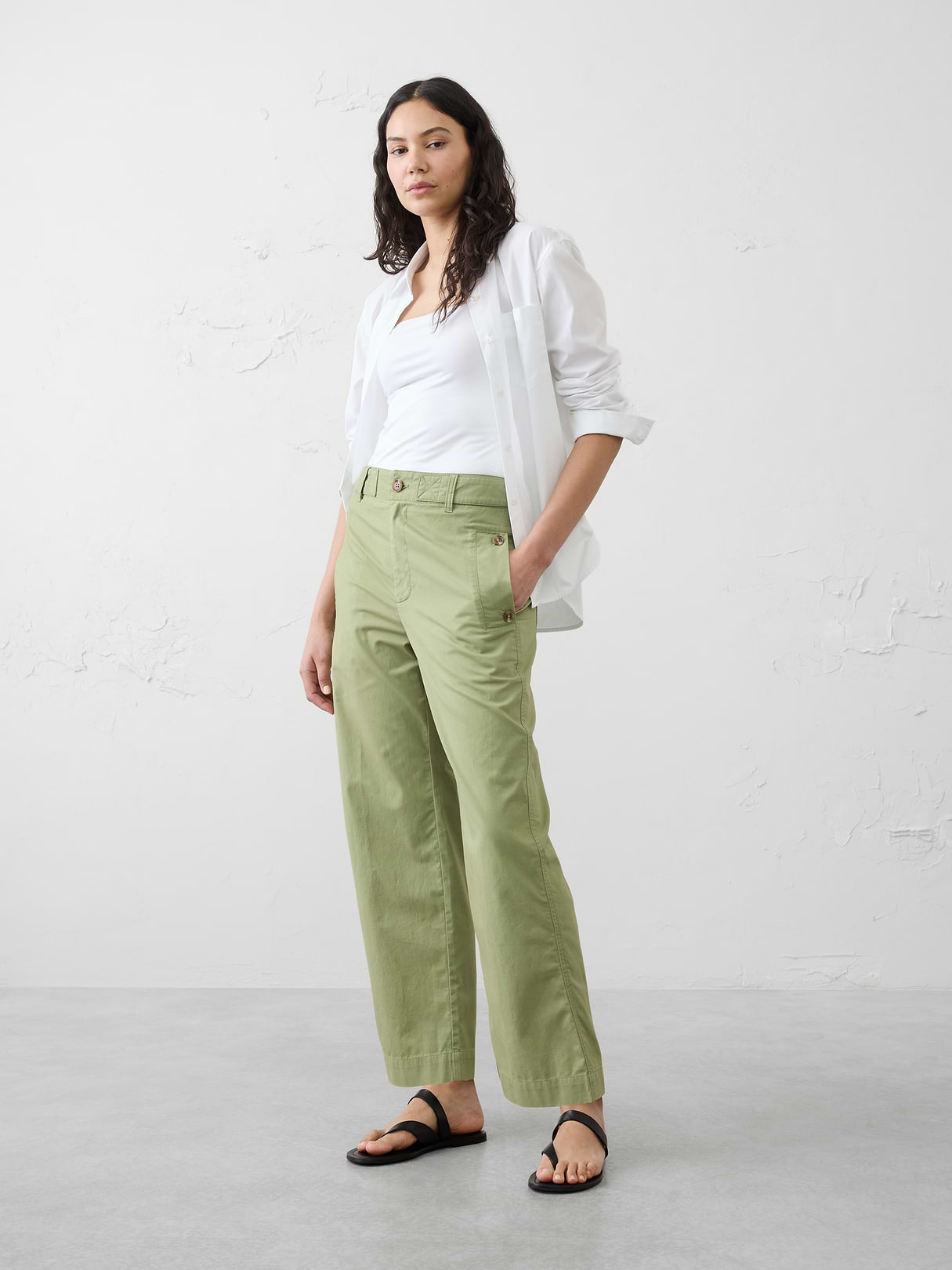 straight high rise utility twill pant straight high rise utility twill pant
