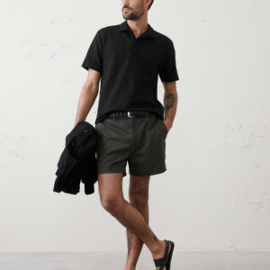 Home standard fit textured polo