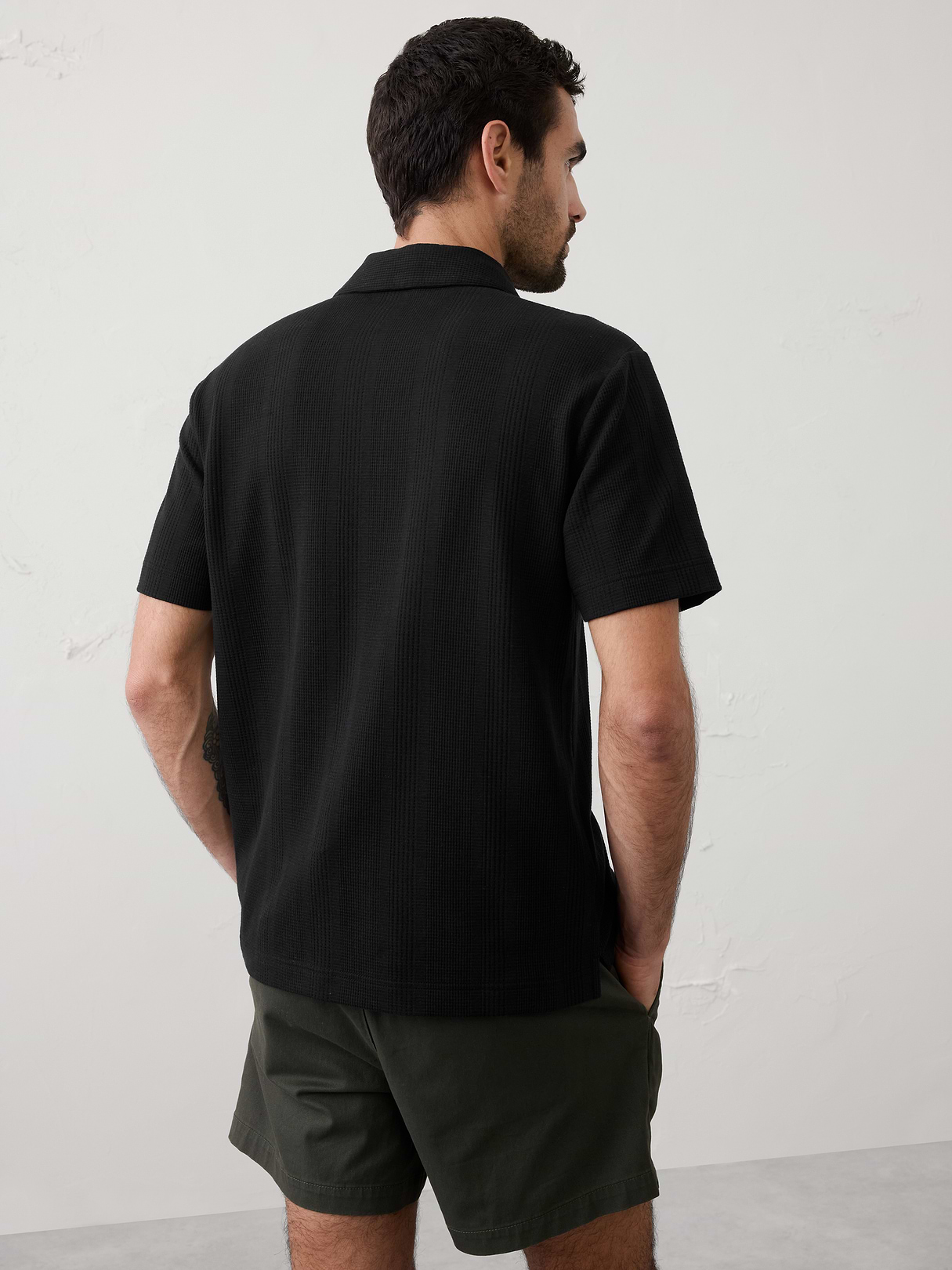 standard fit textured polo standard fit textured polo