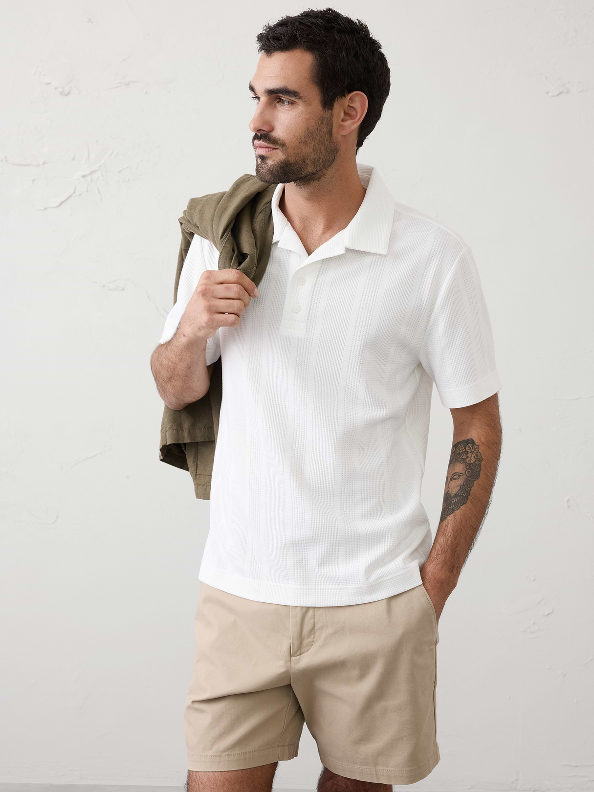 standard fit textured polo standard fit textured polo