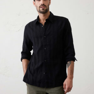Home standard fit textured resort shirt