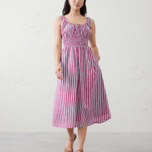 Витрина smocked waist midi dress