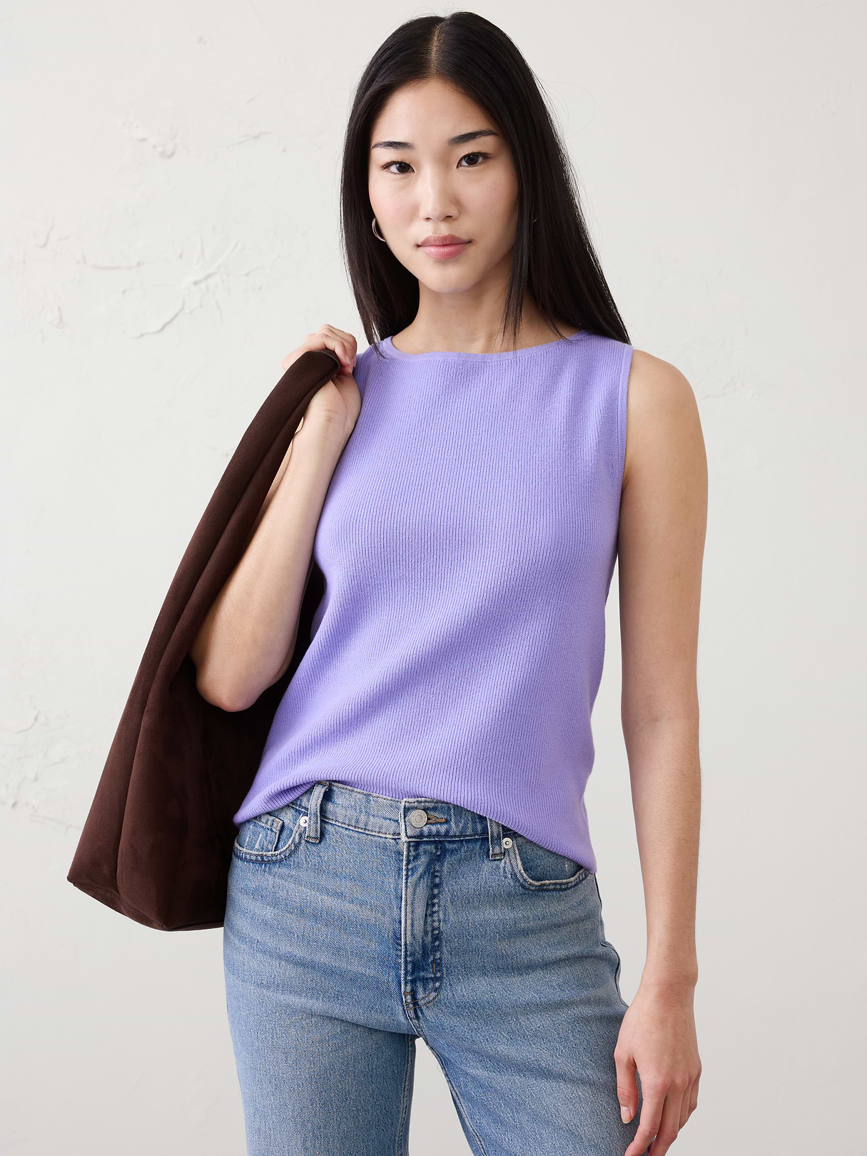 cotton boatneck sweater tank cotton boatneck sweater tank