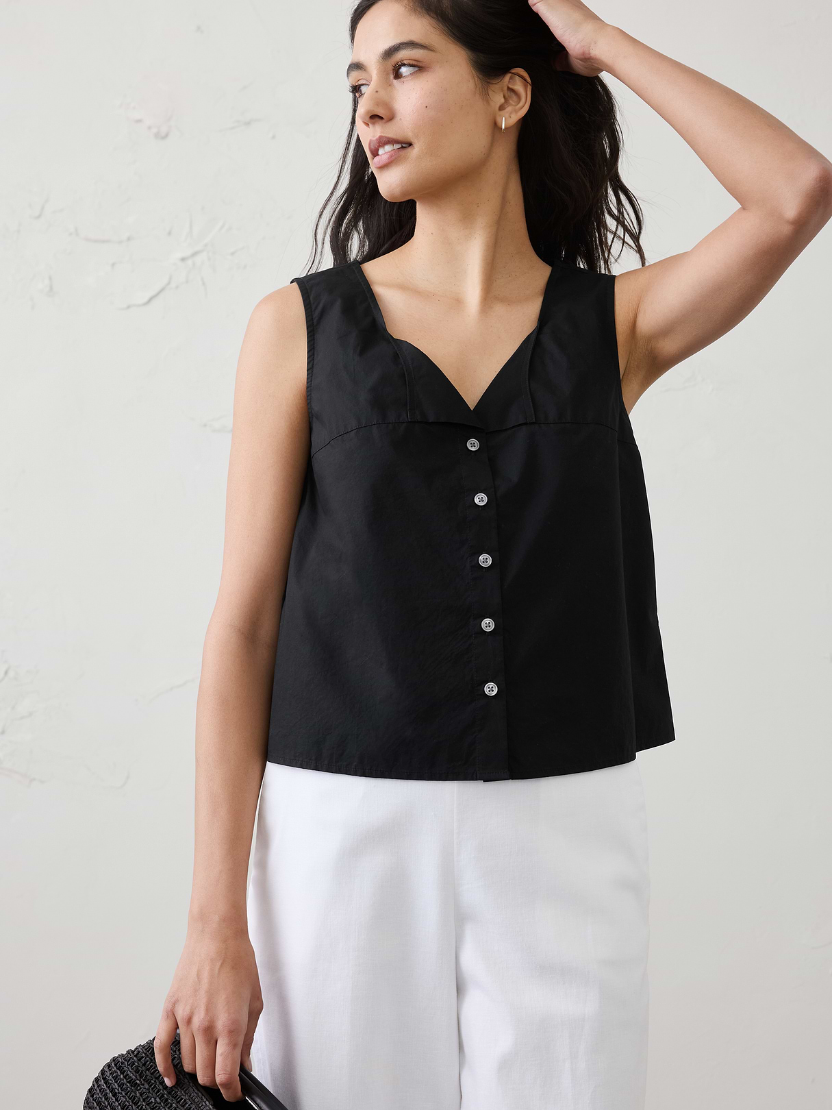 button through top button through top