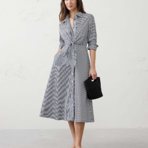 Витрина poplin wrap tie midi shirtdress