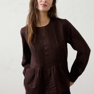 Витрина pintuck button back top