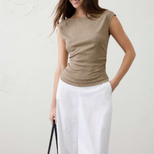 Витрина textured smocked ruched top
