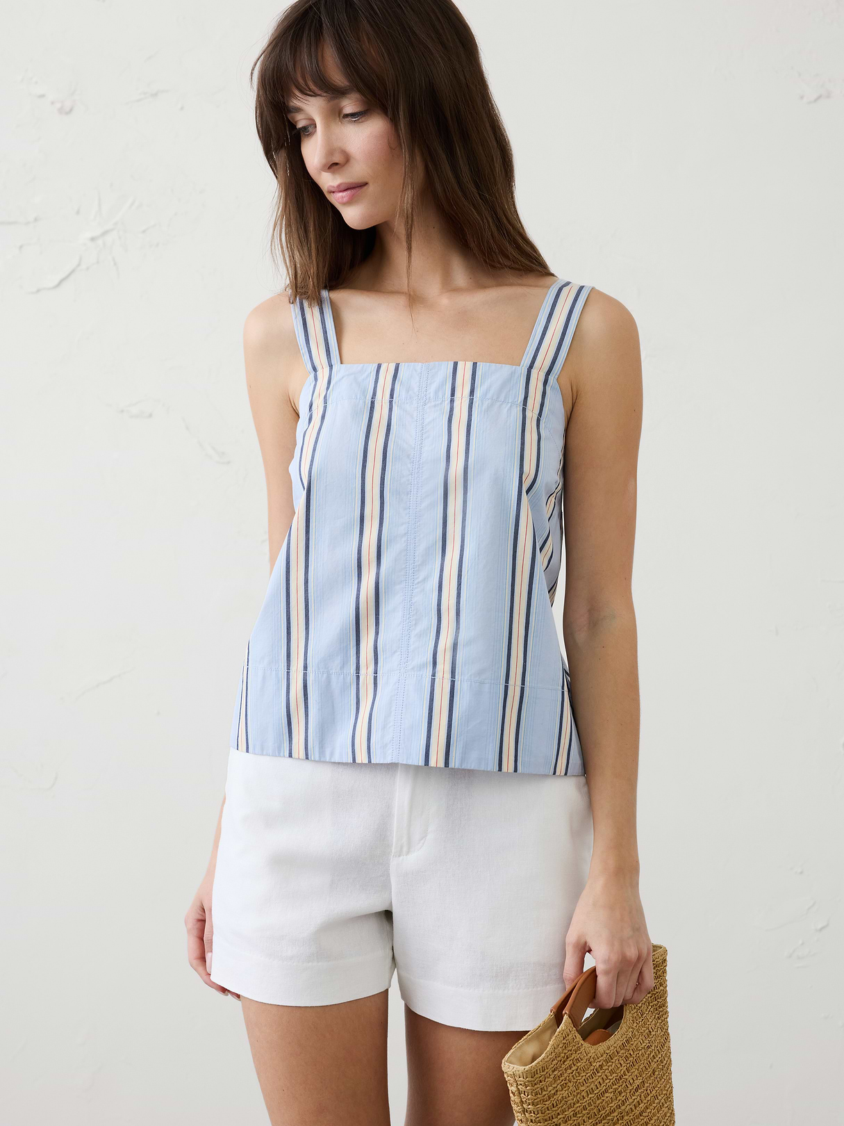boxy topstitch tank boxy topstitch tank