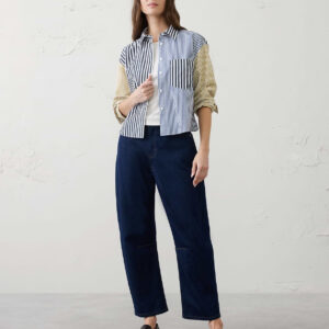 Витрина mixed stripes cropped shirt