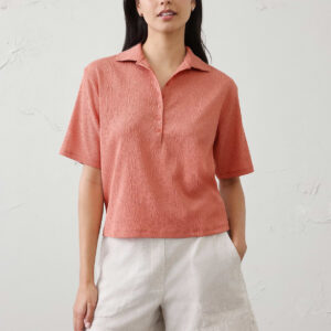 Витрина textured smocked polo