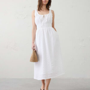 Витрина smocked waist midi dress
