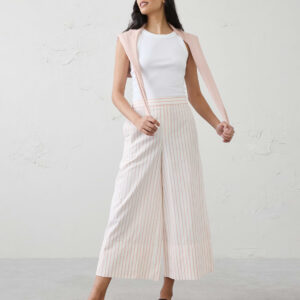 anyday wide leg high rise seersucker cropped pant