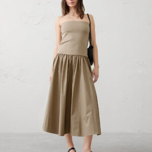 strapless midi dress