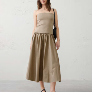 strapless midi dress