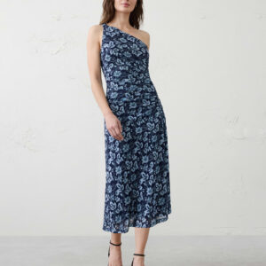 one shoulder midi dress