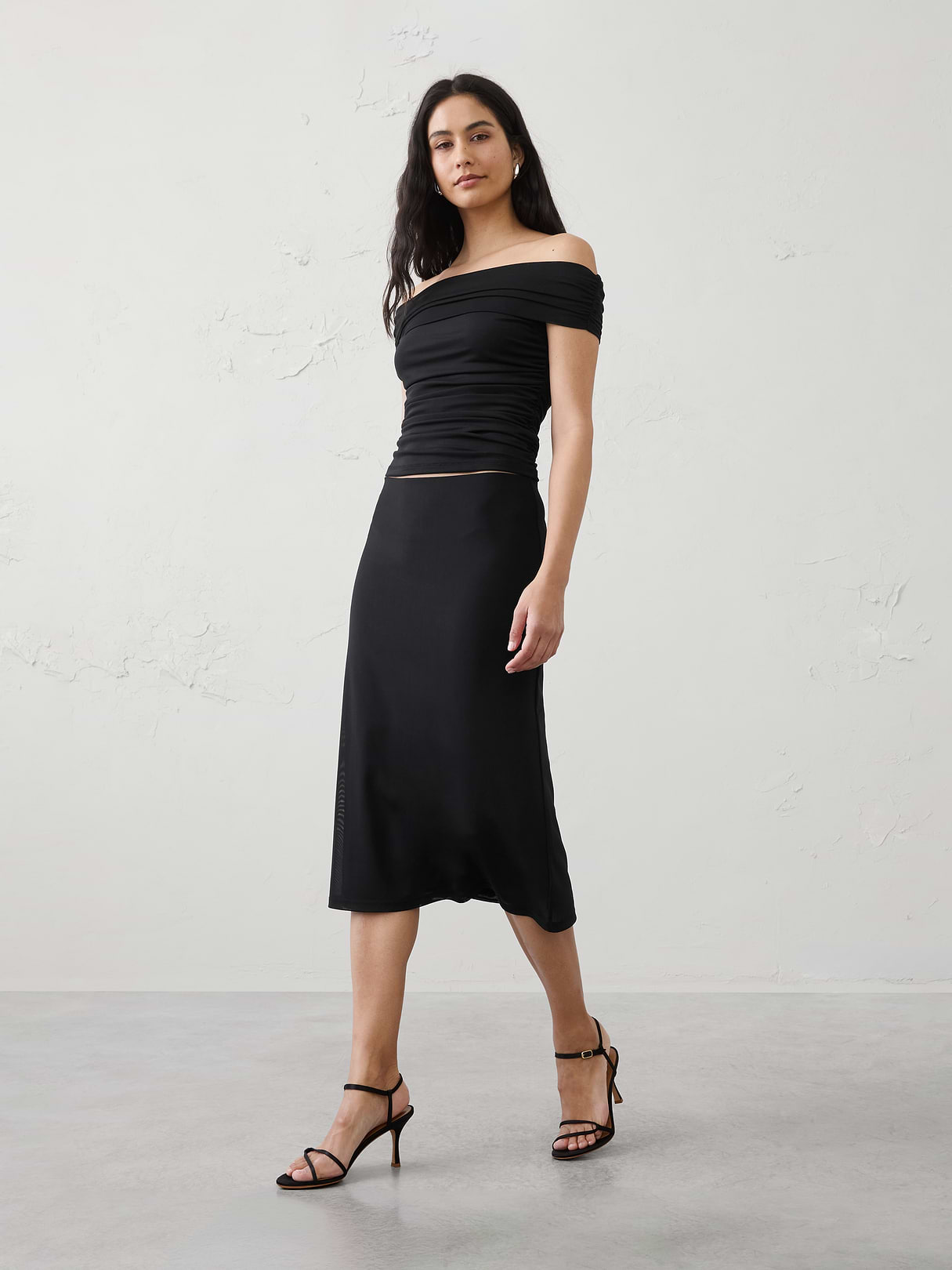 off shoulder mesh top off shoulder mesh top