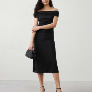 mesh midi skirt