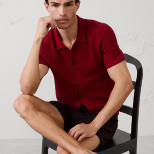 Home textured sweater polo