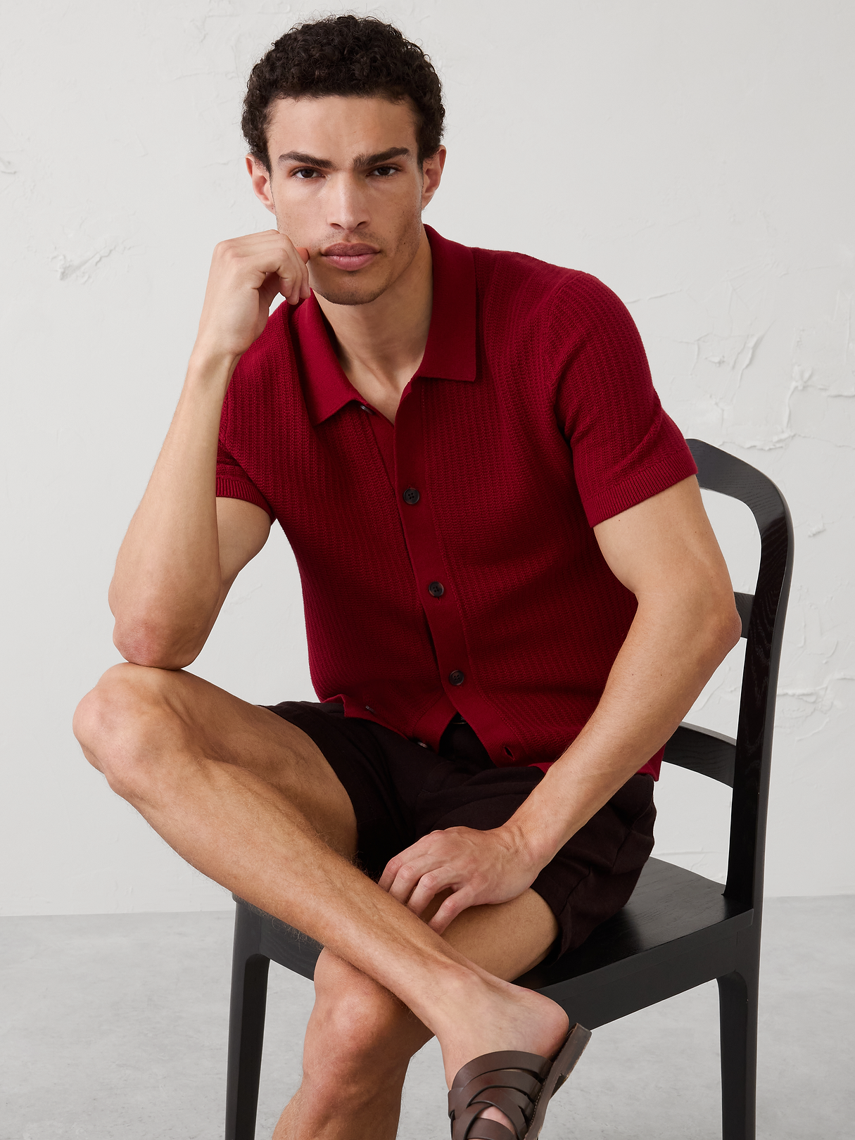 textured sweater polo textured sweater polo